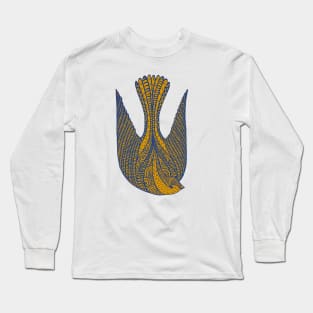 Cute yellow love bird in the air Long Sleeve T-Shirt